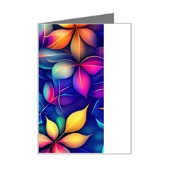 Ai Generated Artwork Leaves Nature Pattern Mini Greeting Card by Jancukart