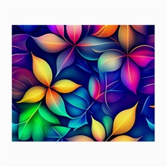 Ai Generated Artwork Leaves Nature Pattern Small Glasses Cloth