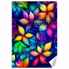 Ai Generated Artwork Leaves Nature Pattern Canvas 12  X 18 