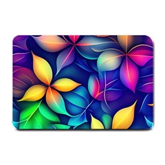 Ai Generated Artwork Leaves Nature Pattern Small Doormat