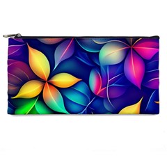 Ai Generated Artwork Leaves Nature Pattern Pencil Case