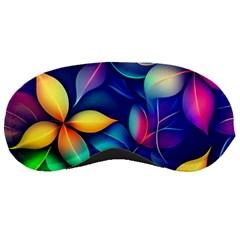 Ai Generated Artwork Leaves Nature Pattern Sleeping Mask by Jancukart