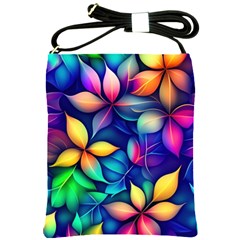 Ai Generated Artwork Leaves Nature Pattern Shoulder Sling Bag