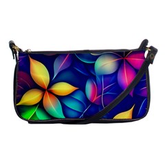 Ai Generated Artwork Leaves Nature Pattern Shoulder Clutch Bag by Jancukart