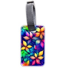 Ai Generated Artwork Leaves Nature Pattern Luggage Tag (two Sides)