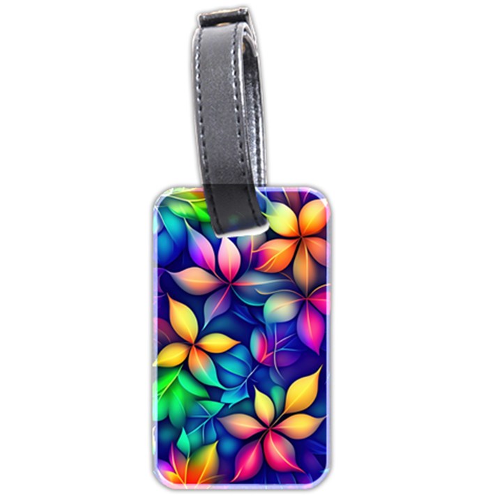 Ai Generated Artwork Leaves Nature Pattern Luggage Tag (two sides)