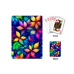 Ai Generated Artwork Leaves Nature Pattern Playing Cards Single Design (mini)