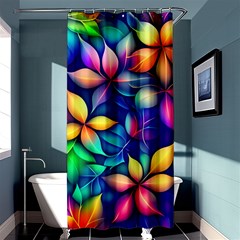 Ai Generated Artwork Leaves Nature Pattern Shower Curtain 36  X 72  (stall) 