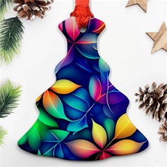 Ai Generated Artwork Leaves Nature Pattern Ornament (christmas Tree) 