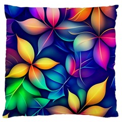 Ai Generated Artwork Leaves Nature Pattern Large Cushion Case (two Sides)