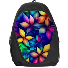 Ai Generated Artwork Leaves Nature Pattern Backpack Bag by Jancukart