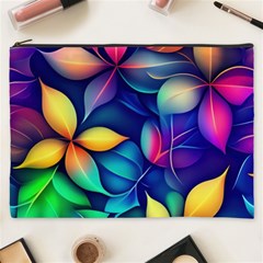 Ai Generated Artwork Leaves Nature Pattern Cosmetic Bag (xxxl)