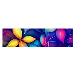 Ai Generated Artwork Leaves Nature Pattern Oblong Satin Scarf (16  X 60 )