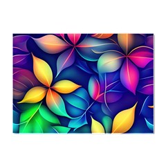 Ai Generated Artwork Leaves Nature Pattern Crystal Sticker (a4)