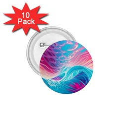 Tsunami Waves Ocean Sea Nautical Nature Water 6 1.75  Buttons (10 pack)