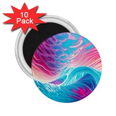 Tsunami Waves Ocean Sea Nautical Nature Water 6 2 25  Magnets (10 Pack) 