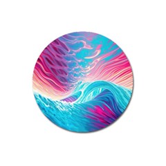 Tsunami Waves Ocean Sea Nautical Nature Water 6 Magnet 3  (round) by Jancukart