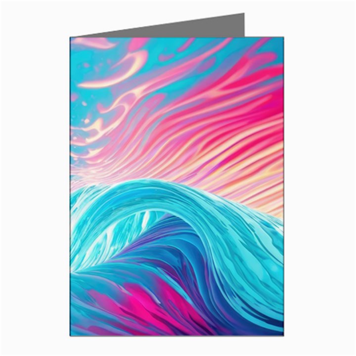 Tsunami Waves Ocean Sea Nautical Nature Water 6 Greeting Cards (Pkg of 8)