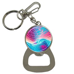 Tsunami Waves Ocean Sea Nautical Nature Water 6 Bottle Opener Key Chain by Jancukart