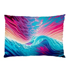 Tsunami Waves Ocean Sea Nautical Nature Water 6 Pillow Case by Jancukart