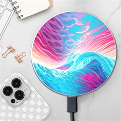 Tsunami Waves Ocean Sea Nautical Nature Water 6 Wireless Fast Charger(white) by Jancukart