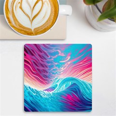 Tsunami Waves Ocean Sea Nautical Nature Water 6 Uv Print Square Tile Coaster  by Jancukart