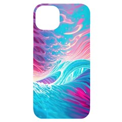 Tsunami Waves Ocean Sea Nautical Nature Water 6 Iphone 14 Plus Black Uv Print Case by Jancukart