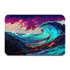 Tsunami Waves Ocean Sea Nautical Nature Water Painting Plate Mats by Jancukart