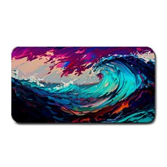 Tsunami Waves Ocean Sea Nautical Nature Water Painting Medium Bar Mat by Jancukart