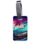 Tsunami Waves Ocean Sea Nautical Nature Water Painting Luggage Tag (one side) Front