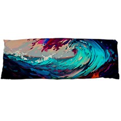 Tsunami Waves Ocean Sea Nautical Nature Water Painting Body Pillow Case (dakimakura)