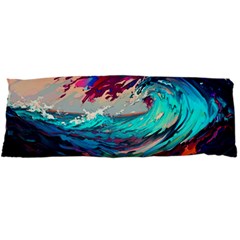 Tsunami Waves Ocean Sea Nautical Nature Water Painting Body Pillow Case Dakimakura (two Sides) by Jancukart