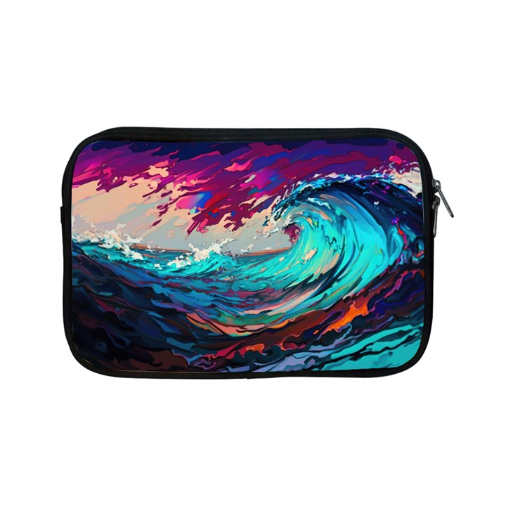 Tsunami Waves Ocean Sea Nautical Nature Water Painting Apple iPad Mini Zipper Cases