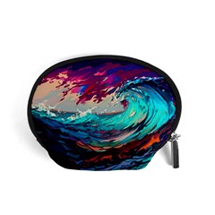 Tsunami Waves Ocean Sea Nautical Nature Water Painting Accessory Pouch (small)