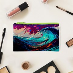 Tsunami Waves Ocean Sea Nautical Nature Water Painting Cosmetic Bag (xs) by Jancukart