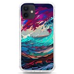 Tsunami Waves Ocean Sea Nautical Nature Water Painting iPhone 12 mini TPU UV Print Case	 Front