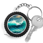 Waves Ocean Sea Tsunami Nautical Blue Measuring Tape Front