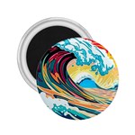 Waves Ocean Sea Tsunami Nautical 8 2.25  Magnets Front