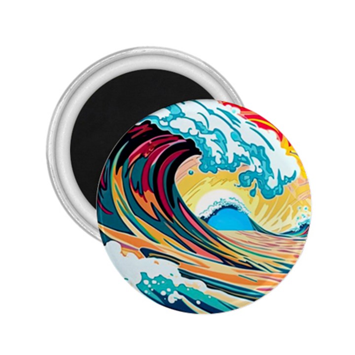 Waves Ocean Sea Tsunami Nautical 8 2.25  Magnets