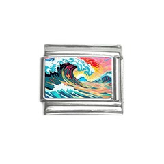 Waves Ocean Sea Tsunami Nautical 8 Italian Charm (9mm) by Jancukart