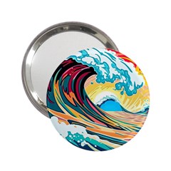 Waves Ocean Sea Tsunami Nautical 8 2 25  Handbag Mirrors