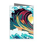 Waves Ocean Sea Tsunami Nautical 8 Mini Greeting Card Right