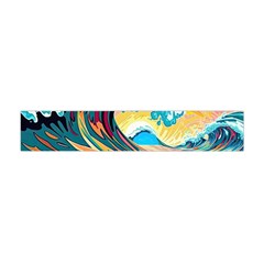 Waves Ocean Sea Tsunami Nautical 8 Premium Plush Fleece Scarf (mini) by Jancukart