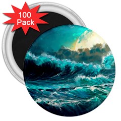 Tsunami Waves Ocean Sea Nautical Nature Water 5 3  Magnets (100 Pack) by Jancukart