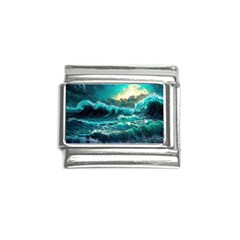 Tsunami Waves Ocean Sea Nautical Nature Water 5 Italian Charm (9mm) by Jancukart