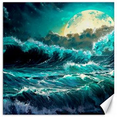 Tsunami Waves Ocean Sea Nautical Nature Water 5 Canvas 16  X 16  by Jancukart