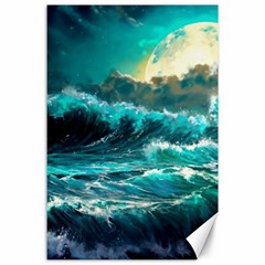 Tsunami Waves Ocean Sea Nautical Nature Water 5 Canvas 24  X 36  by Jancukart