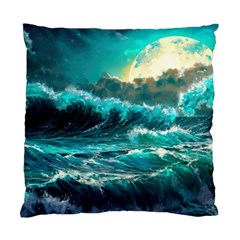 Tsunami Waves Ocean Sea Nautical Nature Water 5 Standard Cushion Case (one Side) by Jancukart