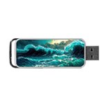 Tsunami Waves Ocean Sea Nautical Nature Water 5 Portable USB Flash (One Side) Front