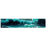 Tsunami Waves Ocean Sea Nautical Nature Water 5 Small Premium Plush Fleece Scarf Back